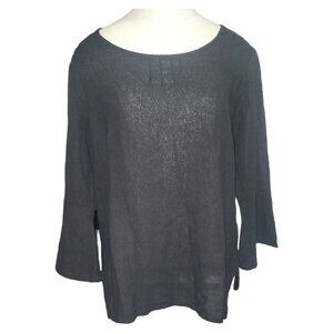 CT1699 Gigi Moda Gianni Black Bell Sleeve Blouse S/M